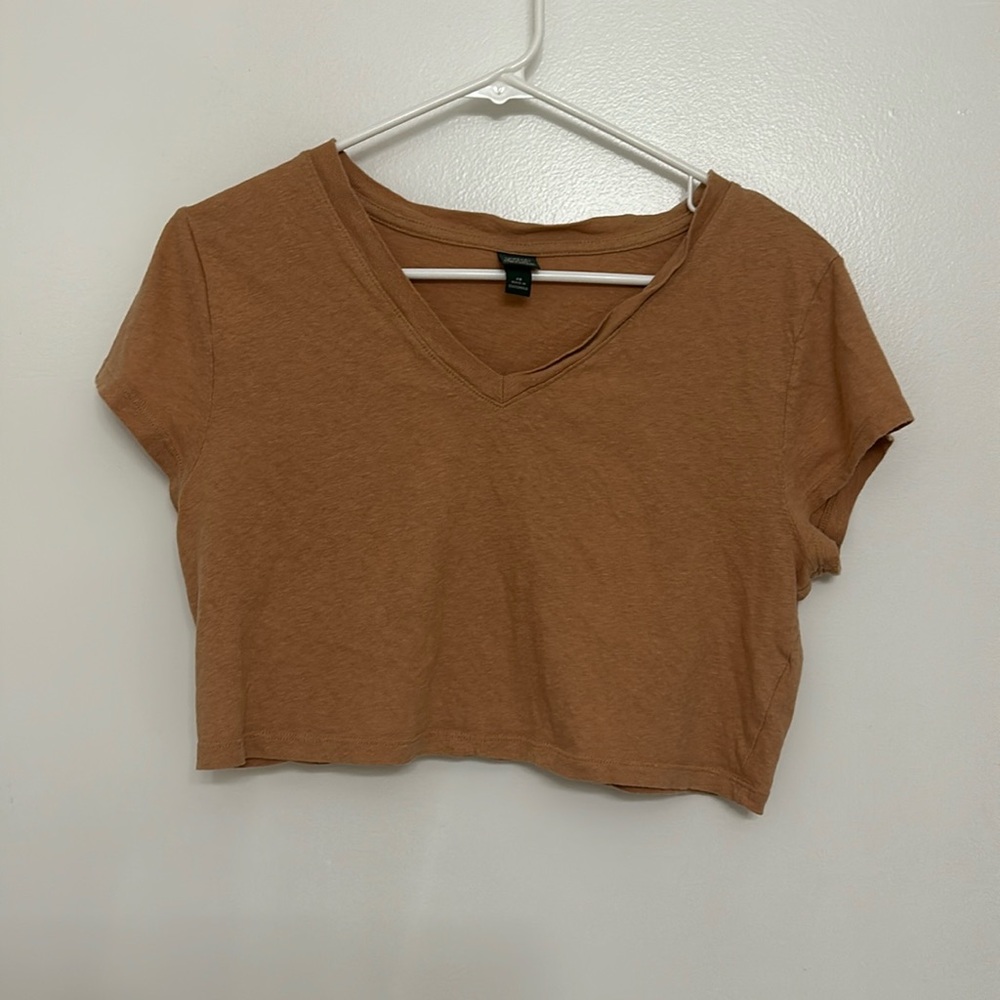 Wild Fable Cropped Brown Shirt